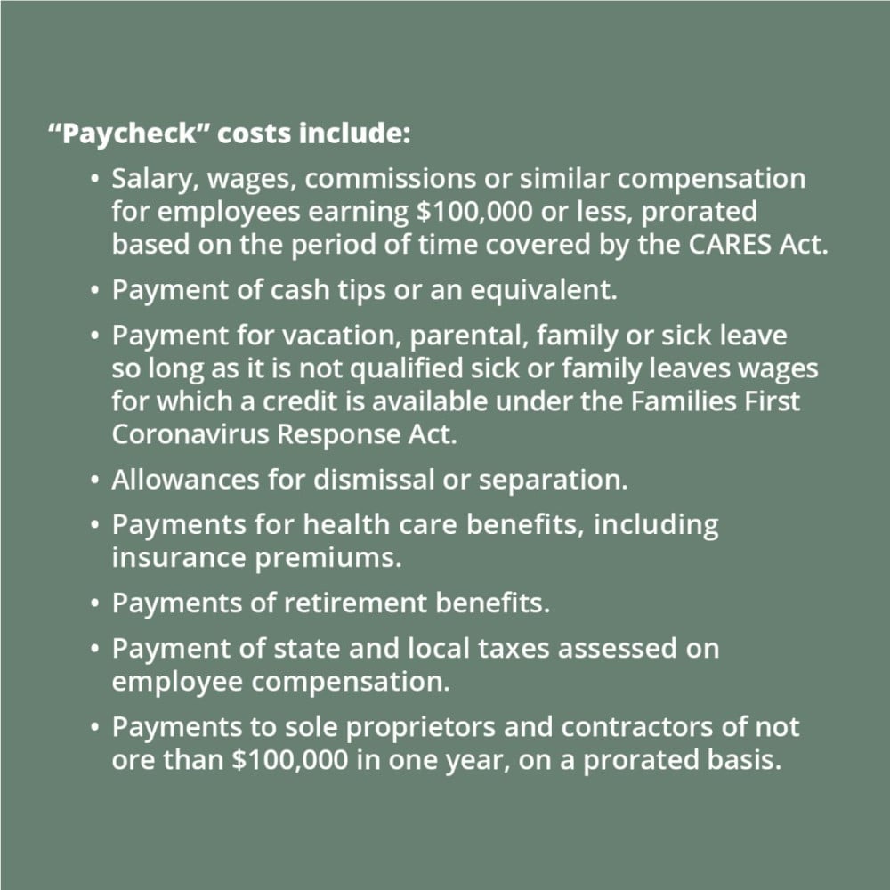 Additional information on what paycheck costs include
